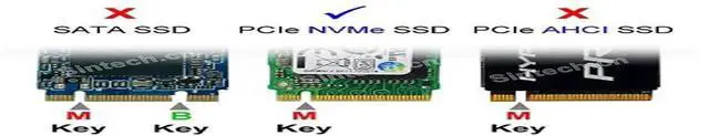 Alt view image 4 of 5 - M.2 NVMe SSD Enclosure, USB 3.1 Gen2 Type C to M-Key NGFF SSD External Adapter, Portable NVMe SSD Case Compatible with Samsung 960 970 EVO, WD Black NVMe SSD