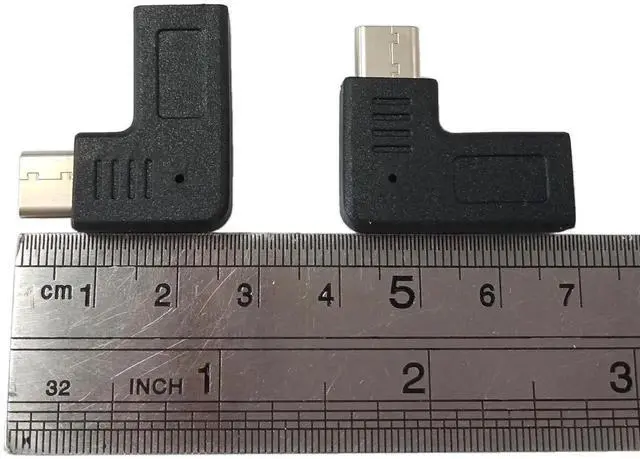 Alt view image 3 of 7 - 2 Packs 90 Degree Left & Right Angle USB-C to Micro USB Adapter, USB Type C Male to Micro USB Female Data Charging Converter for Phones, Computers and Tablets