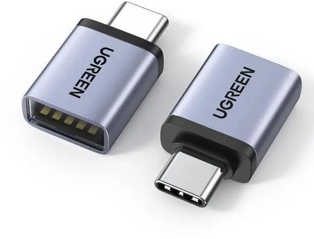 Main image of 2 Pack UGREEN USB to USB C Adapter 10Gbps, USB C to A Converter Compatible with iPhone 16 15 Pro, Samsung, MacBook Pro Air, iPad Pro, Thunderbolt 3 4, Space Gray
