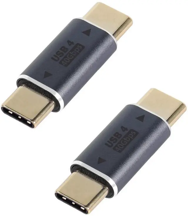 Main image of USB Type C Male to Male Adapter, 40Gbps High Speed Aluminum Alloy Connector Compatible with Laptops Tablets Cell Phones
