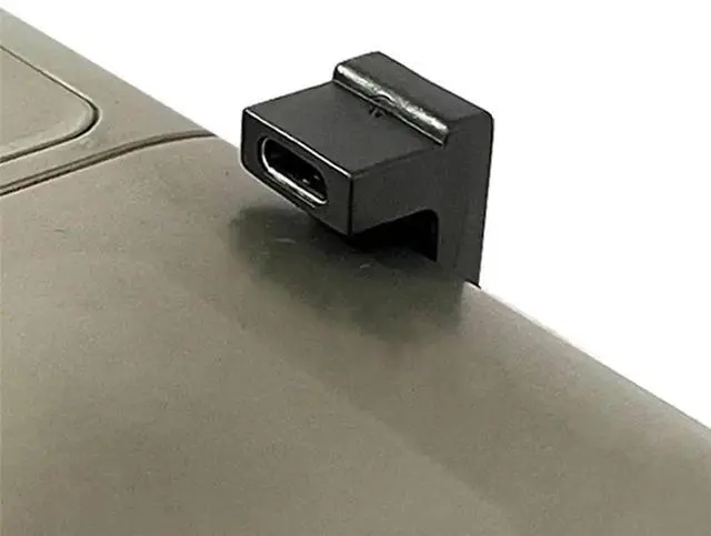 Alt view image 3 of 7 - Opposite U Shape Back Angled USB-C Female to USB 3.0 A Male Adapter, Back Bend Type C to USB A Data Connector for Laptop Desktop