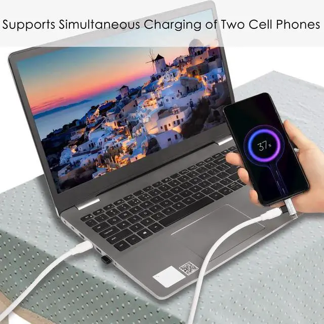 Alt view image 2 of 6 - 2 in 1 USB C Power Splitter Adapter, Type C 1 Female to 2 Male T-Type Charging Connector, 2 Pack