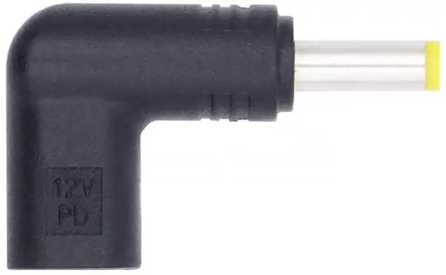 Main image of 90 Degree Angled USB-C Female to DC 12V 4.8x1.7mm Adapter, USB 3.1 Type C PD Emulator Trigger DC Power Converter