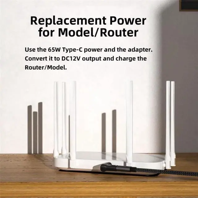 Alt view image 6 of 7 - 90 Degree Angled USB-C Female to DC 12V 4.8x1.7mm Adapter, USB 3.1 Type C PD Emulator Trigger DC Power Converter