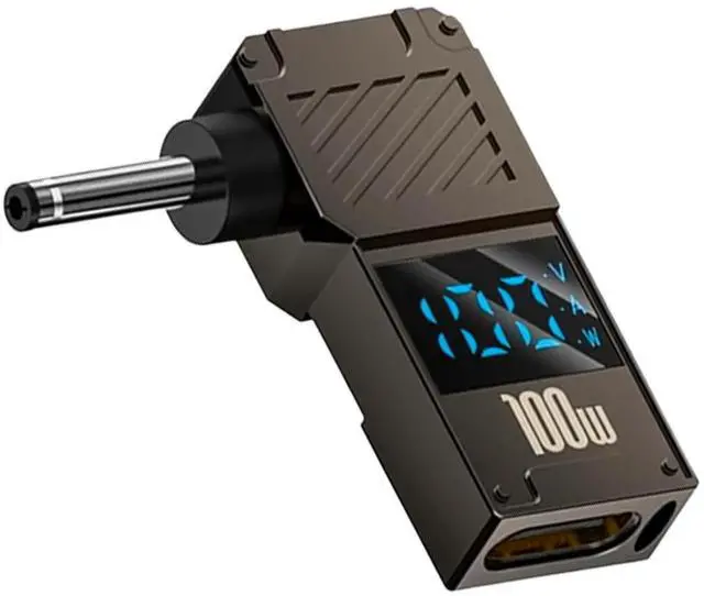 Main image of USB Type C to DC 3.0x1.1mm Adapter, 100W PD 20V 5A LED Digital Display USB C to Laptop Power Charger Converter, 1 Pack