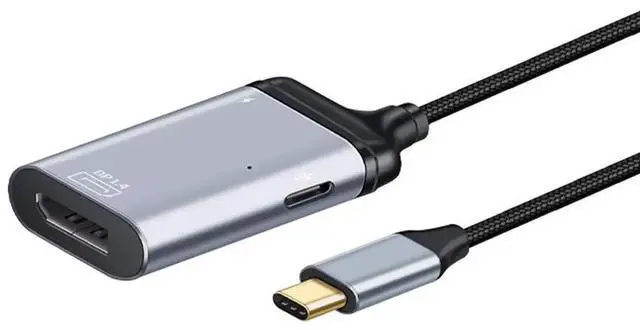 Alt view image 5 of 6 - USB-C to DisplayPort Adapter 4K 60Hz, Type C to DP Monitor Converter with PD Pass-Through Charging Port