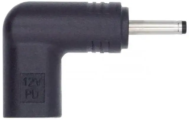 Main image of 90 Degree Angled USB-C Female to DC 12V 3.0x1.1mm Plug Adapter, PD Emulator Trigger USB 3.1 Type C Converter