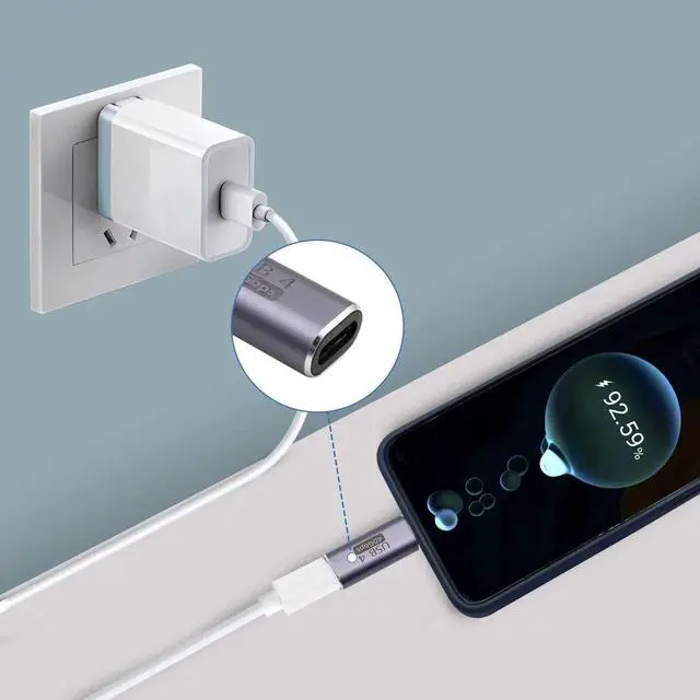 Alt view image 7 of 7 - 2 Pack USB4.0 Type C Female to Female Coupler, 40Gbps 100W OTG USB-C Extension Connector for Laptop Tablet Phone