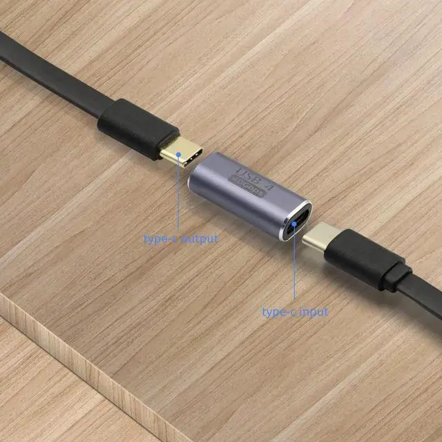 Alt view image 6 of 7 - 2 Pack USB4.0 Type C Female to Female Coupler, 40Gbps 100W OTG USB-C Extension Connector for Laptop Tablet Phone