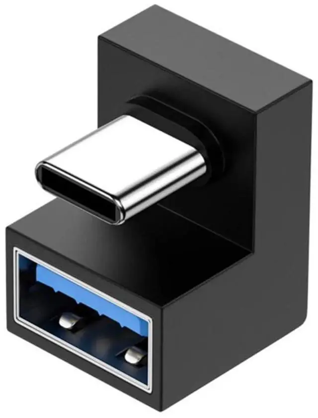 Main image of 180 Degree Up & Down Angled Type-C OTG to USB 3.0 Female Extension Adapter for Cell Phone Tablet
