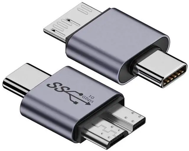 Alt view image 5 of 7 - Micro USB 3.0 Male to USB 3.1 Type C Male Adapter, 10Gbps Data & Power Converter for Laptop PC External SSD
