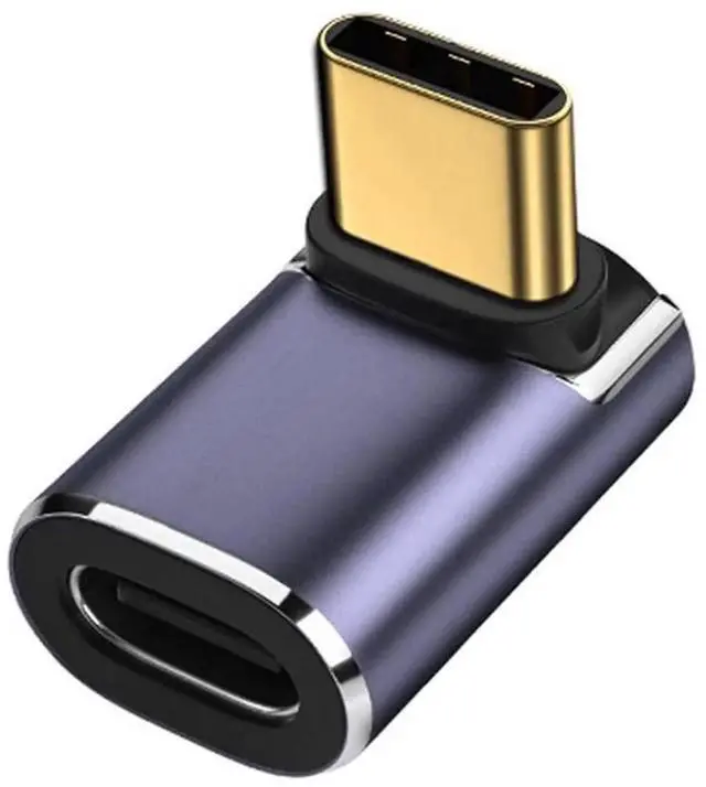 Main image of 90 Degree Up & Down Angled USB4 Type-C Male to Female Adapter, 40Gbps 100W 8K Video USB-C Extender for Laptop Phone