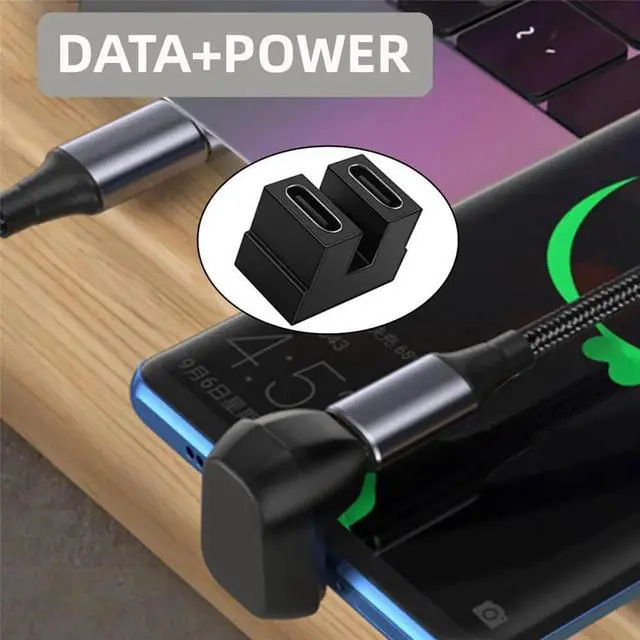 Alt view image 2 of 7 - USB4 Type C Female to Female Coupler Extender Adapter, 40Gbps Power Data Video Transfer Connector Compatible with NS Switch, Phone, Laptop