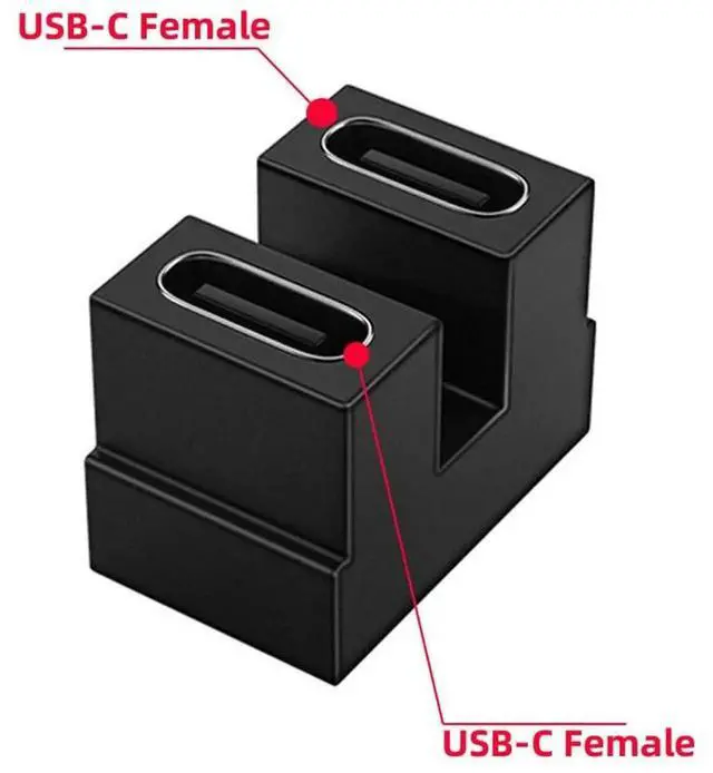 Alt view image 5 of 7 - USB4 Type C Female to Female Coupler Extender Adapter, 40Gbps Power Data Video Transfer Connector Compatible with NS Switch, Phone, Laptop