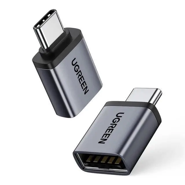 Main image of 2 Pack UGREEN USB C to USB A 3.2 OTG Adapter, 10Gbps High Speed Converter Black Compatible with iPhone 17 Pro Max/Air 16/15, MacBook Air, iMac, iPad, Galaxy Tab S9 S25