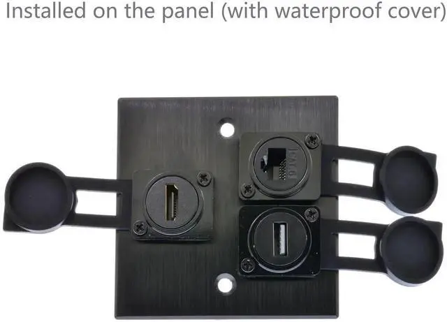 Alt view image 4 of 6 - D-Type Panel Mount USB A to B Adapter, USB Type A to Type B Conversion Connector for Printer Scanner Compatible with HP Canon Epson Lexmark Xerox