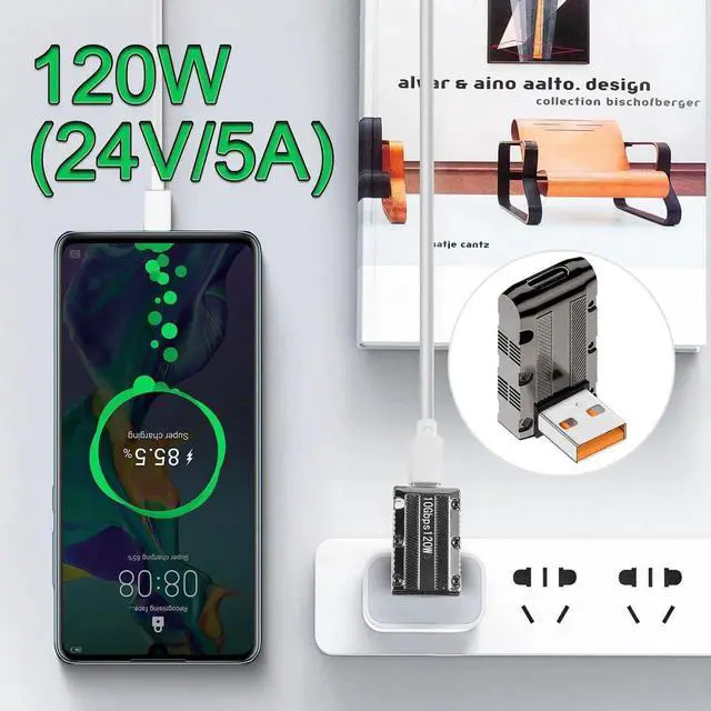 Alt view image 6 of 7 - 10Gbps 120W USB3.1 to USB C 90° Angle Adapter, Metal Mech Style USB3.1 Male to Type C Female Right Angle Connector with LED Indicator & Hanging Hole, Positive Bend C Port Up for Laptop PC Wall Charger