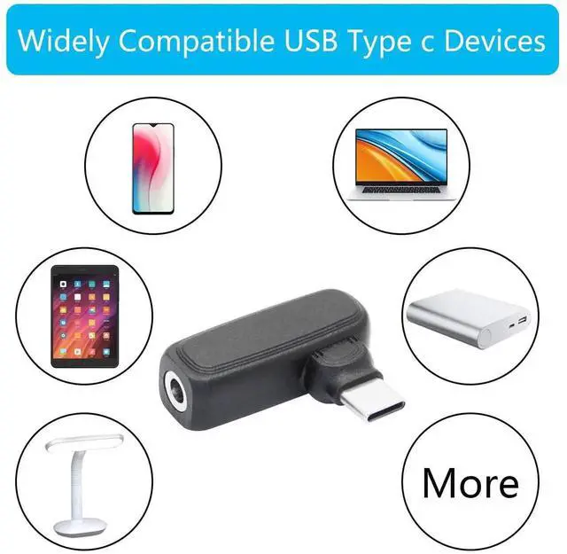 Alt view image 2 of 7 - 90 Degree DC 4017 to USB C Adapter, 100W DC 4.0x1.7mm Female to Type C Male Power Charging Connector with Built-in PD Intelligent Chip for Phone Laptop Type-C Devices