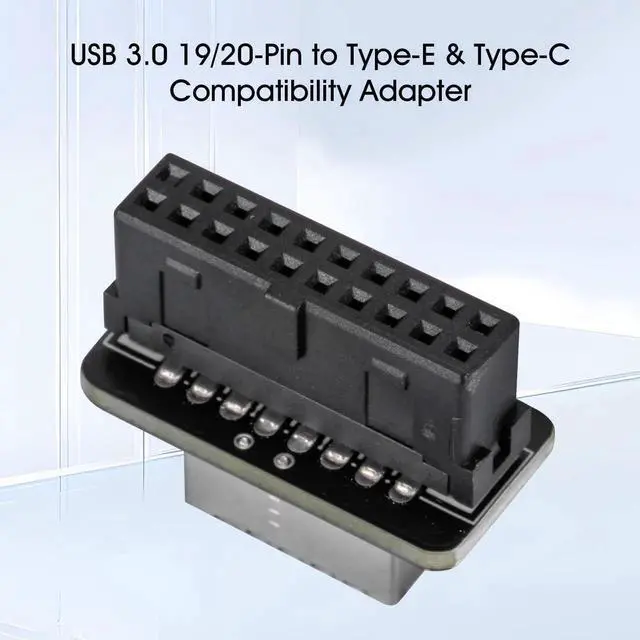 Alt view image 2 of 6 - 2-Pack Vertical USB 3.2 Gen1 to Gen2 Header Adapter, USB 3.1 Type-E Key-A to USB 3.0 20 Pin Converter, 10Gbps for Type-C Motherboard