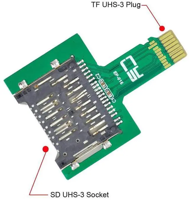 Alt view image 2 of 7 - TF Micro SD Male to SD Female Extension Adapter, PCBA Design Support SD/SDHC/SDXC UHS-II UHS-III High Speed Card Extension