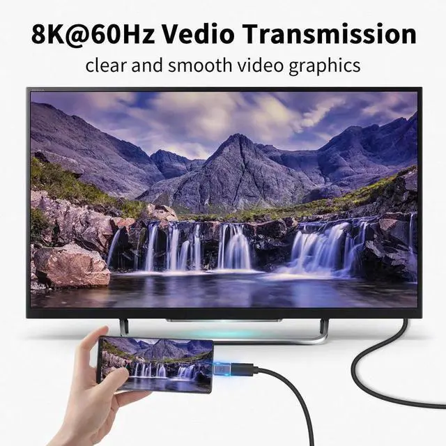 Alt view image 7 of 7 - 2-Pack USB C Male to Female Extension Adapter, 40Gbps 8K@60Hz Type C Extender, 100W PD Charging Thunderbolt 4 Connector Compatible for iPhone MacBook Pro