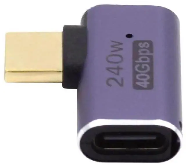 Main image of USB4 240W 40Gbps 8K 60Hz Angle Adapter, Type C Male to Female Left & Right Angled Extender, Support 240W Power Delivery 40Gbps Data 8K Video for NS Phone Laptop