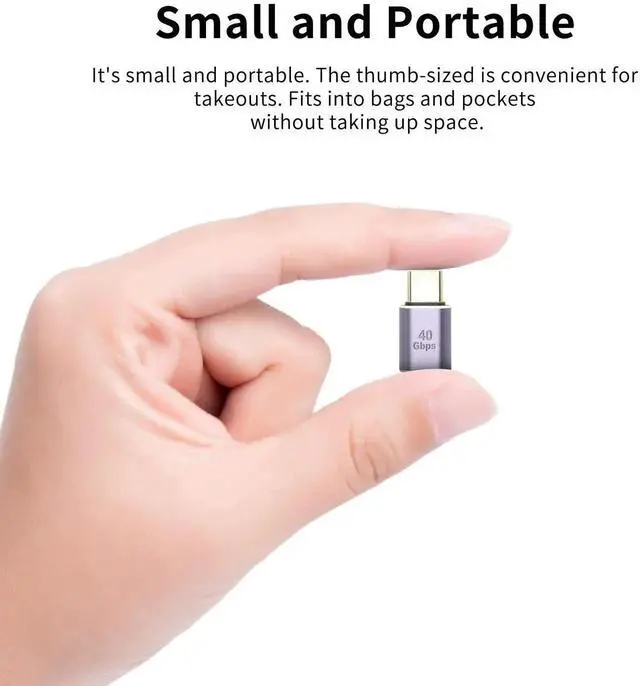 Alt view image 5 of 6 - USB4.0 Type C Male to Female Coupler 2 Pack, 40Gbps 100W Fast Charging OTG Pass-Through Expansion Adapter for Laptop Tablet Smartphone