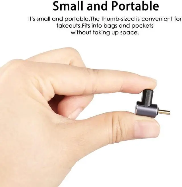 Alt view image 4 of 6 - 2Pcs 90 Degree USB4 Type-C Right Angle Adapter, Female to Male Extender Coupler, 40Gbps Data, 8K@60Hz Video, 100W Fast Charging OTG Connector