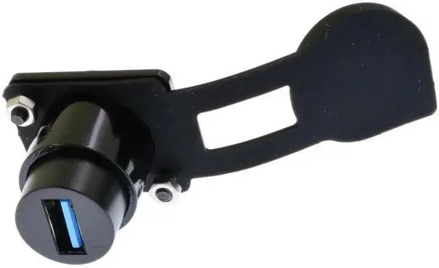 Alt view image 6 of 6 - USB 3.0 D-Type Panel Mount Adapter, Female to Female Connector with Waterproof Dust Cover, 5Gbps High Speed Data Transfer for External Hard Drive, Mouse, Keyboard