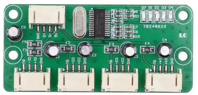Main image of USB 4Pin 2.0mm Pitch Wafer 1-to-4 HUB Splitter PCBA Module, 4-Port USB Expansion Board for Keyboard, Mouse, Scanner and Printer
