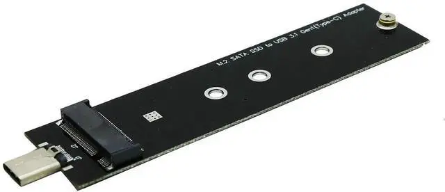Main image of USB 3.1 Gen 2 Type-C to M.2 NGFF SATA3 SSD Adapter Card, 10Gbps B Key M.2 SATA SSD Converter Compatible with 2230 2242 2260 2280