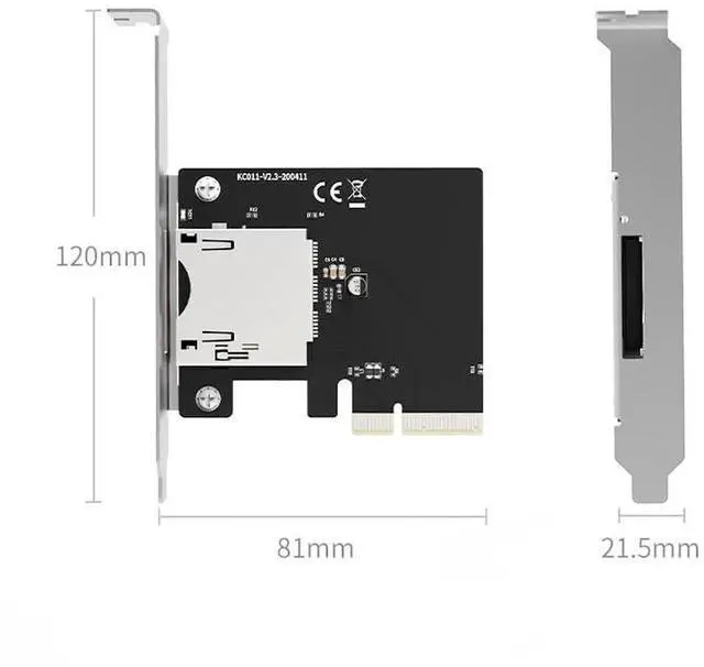 Alt view image 2 of 5 - PCIe 4x CFexpress Type B Card Reader, PCIe Gen3/4 CFexpress Memory Card Adapter Compatible with Sony ProGrade Lexar Type B Cards
