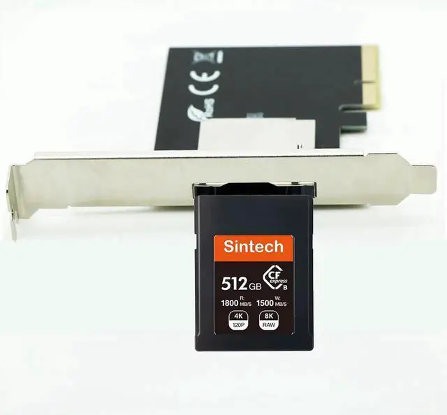 Alt view image 4 of 5 - PCIe 4x CFexpress Type B Card Reader, PCIe Gen3/4 CFexpress Memory Card Adapter Compatible with Sony ProGrade Lexar Type B Cards