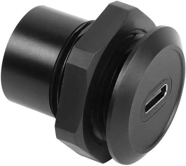Main image of USB 3.1 Type-C Threaded Fixed Panel Mount Coupler, Female to Female Flush Mount Connector, 10Gbps Data 100W PD Charging Adapter for Dashboard Equipment Panel Installation