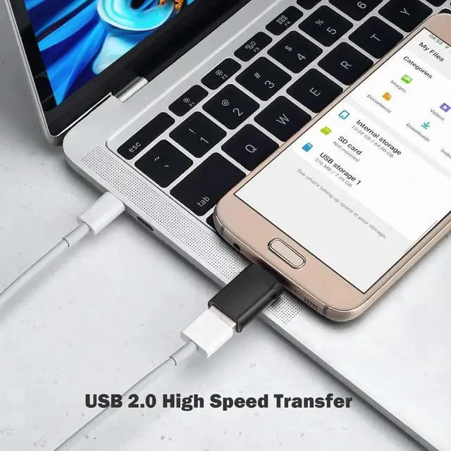 Alt view image 3 of 5 - 5 Pack Micro USB OTG Adapter, USB A Female to Micro USB Male Converter, Black OTG Connector Compatible with S7 LG, Mouse, Flash Drive, Keyboard, Game Controller