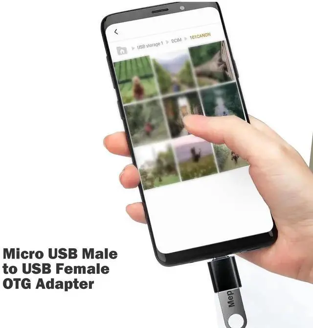 Alt view image 5 of 5 - 5 Pack Micro USB OTG Adapter, USB A Female to Micro USB Male Converter, Black OTG Connector Compatible with S7 LG, Mouse, Flash Drive, Keyboard, Game Controller