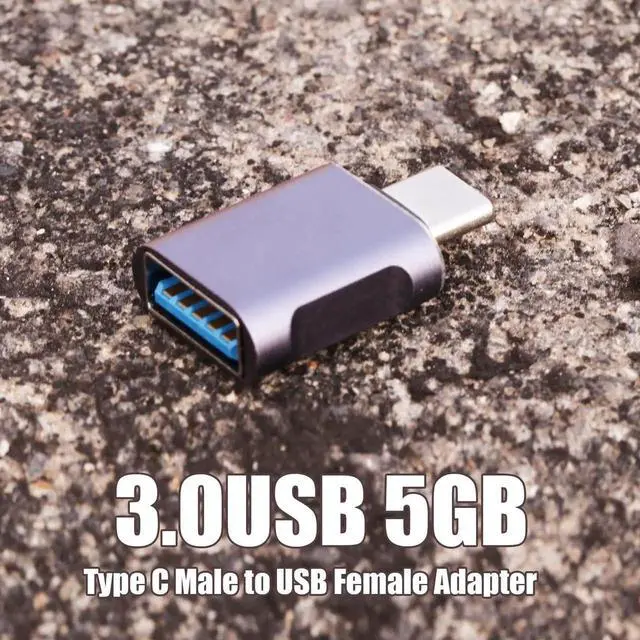 Alt view image 2 of 7 - 6 Pack USB C Male to USB A Female Adapter, 10Gbps 120W Fast Charging Type-C to USB Adapter, Navy Blue Connector Compatible with iPhone 15/16, PC, Laptop, Tablet, Keyboard