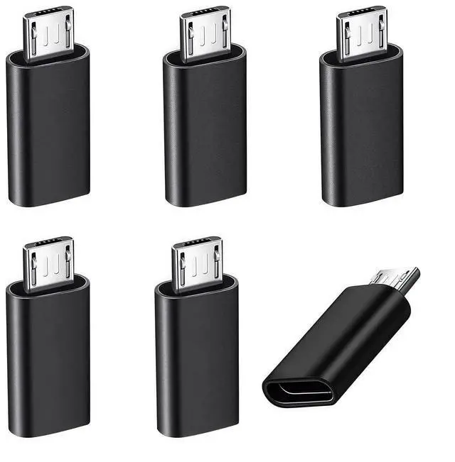 Main image of 6 Pack Micro USB Male to Type C Female Adapter, Micro USB to USB-C Converter Support Charging & Data Sync, Compatible with Nexus 5/6 and More Devices, Not for USB-C to C Charging Cable