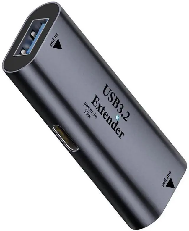 Main image of USB3.2 to USB-C Extension Adapter, 10m/32.8ft Long Distance Signal Amplification Extender, 5Gbps Data Transfer, 5V/3A 15W Charging Support
