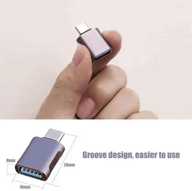 Alt view image 5 of 7 - 10 Pack USB C Male to USB A Female Adapter, 10Gbps 120W Fast Charging Type-C to USB Connector, Navy Blue Converter Compatible with iPhone 15/16, PC, Laptop, Tablet, Keyboard