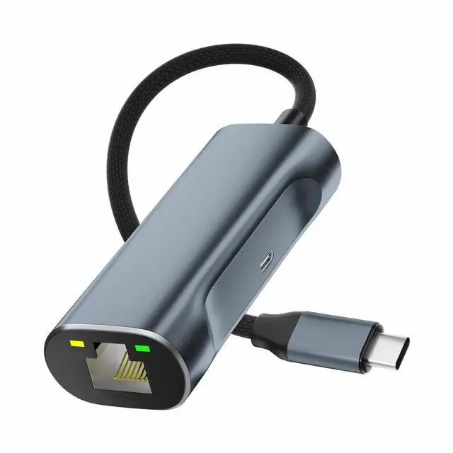 Main image of USB C to Gigabit Ethernet Adapter with 100W PD Charging Port, 1000Mbps LAN Network Converter Compatible for Chromecast with Google TV HD/4K, Laptop and Streaming TV Sticks