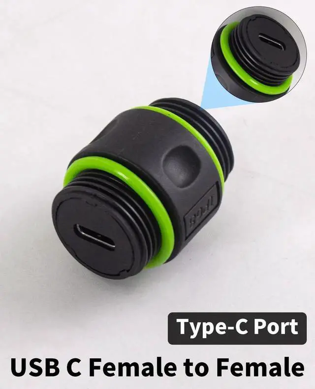 Alt view image 5 of 7 - 1-Pack Waterproof USB C 3.1 Panel Mount Connector, 10Gbps Type C Bulkhead Coupler, Outdoor Waterproof Charging Socket for Data Transfer