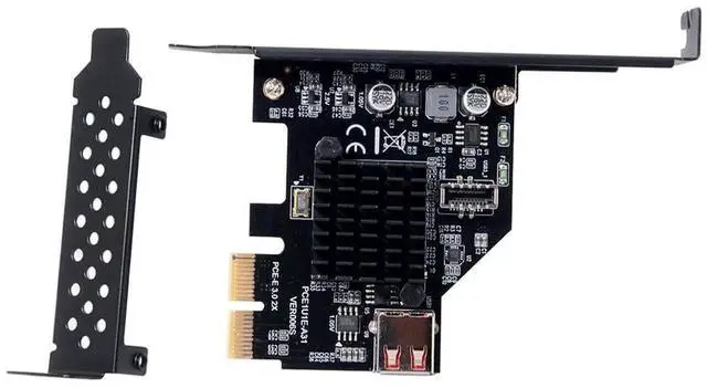 Alt view image 4 of 7 - USB 3.1 Front Panel Socket PCIe Expansion Card, PCI Express to USB 2.0 Adapter Card for Desktop Motherboard, Black