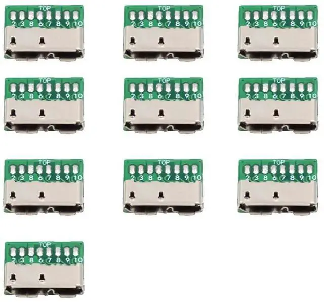 Alt view image 6 of 7 - 10pcs Micro USB 3.0 10Pin Female Socket SMT Receptacle, DIY OEM PCB Mount Connector for USB Flash Disk
