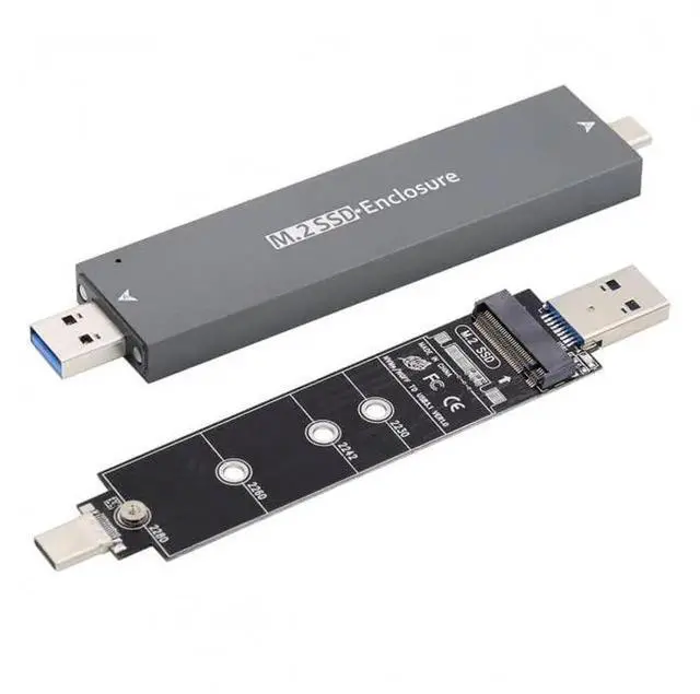 Main image of USB3.0 Type-C to M.2 NVME SATA SSD Enclosure Adapter, RTL9210B Chipset Combo M-Key NGFF PCBA Case Compatible with 2280/2242/2230mm