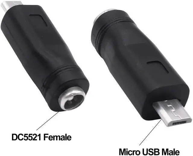 Alt view image 4 of 7 - 5Pcs DC 5.5x2.1mm Female to Micro USB Male Adapter, DC 5521 to Micro USB Power Charging Converter Connector for Laptop Tablet Smartphone