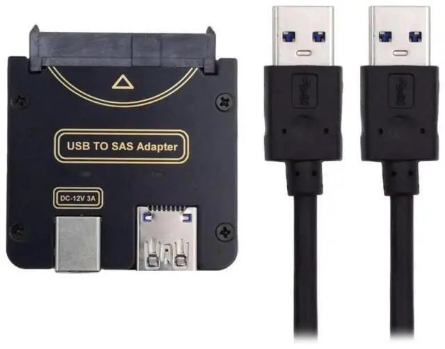 Main image of SFF-8482 SAS 29Pin to USB 3.0 Adapter Card, 5Gbps HDD RAID Converter with Built-in Chipset and Power Port, Requires 12V/3A Power Supply