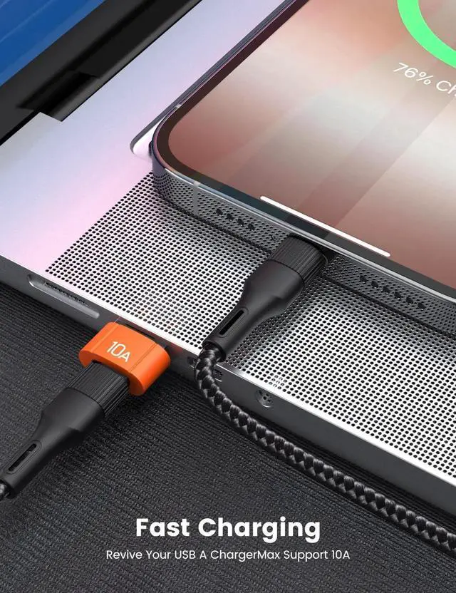 Alt view image 4 of 6 - 20 Pack Orange 200W USB C to USB Adapter, Fast Charging & 480MB Data Transfer Converter Compatible with Apple Watch Ultra, iWatch Series 8 7, iPhone 16 15 Plus Pro Max