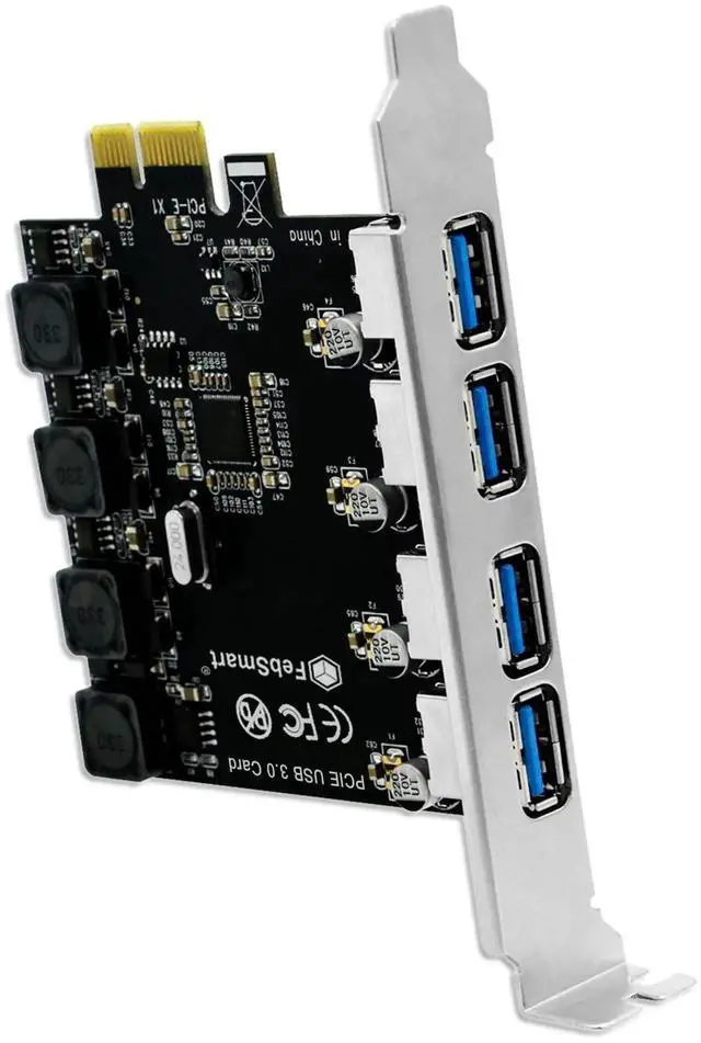 Main image of 4 Ports 5Gbps USB 3.0 PCI Express Expansion Card, Self-Powered PCIe USB Hub Adapter No Extra Power Needed, Compatible with Windows 11 10 8 7 Vista XP Desktop PC FS-U4-Pro