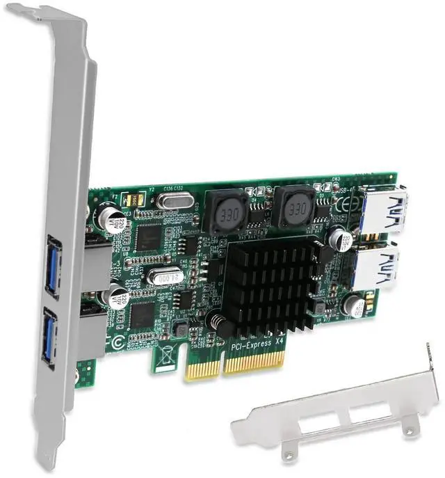 Main image of 4-Port SuperSpeed 5Gbps PCIE USB 3.0 Expansion Card, FS-2C-U4-Pro with 2X Dedicated 5Gbps Channels 10Gbps Total Bandwidth, Built-in FebSmart Self-Powered Technology for Windows Linux Desktop PC